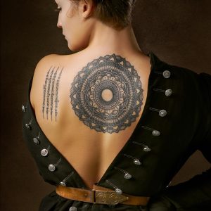 woman, tattoo, mandala